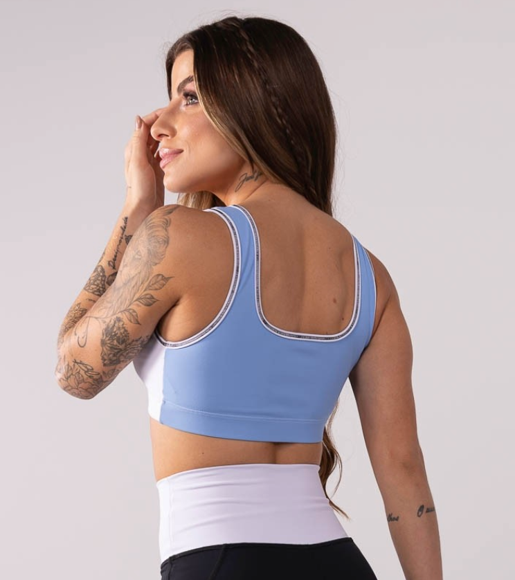 Cropped Blanco y Azul