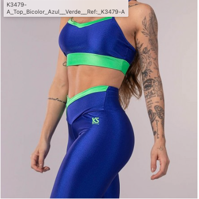 Legging Azul y Verde