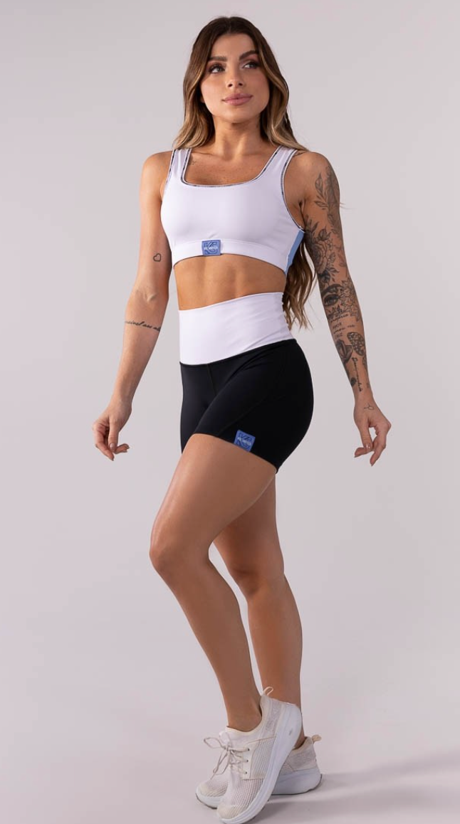 Cropped Blanco y Azul