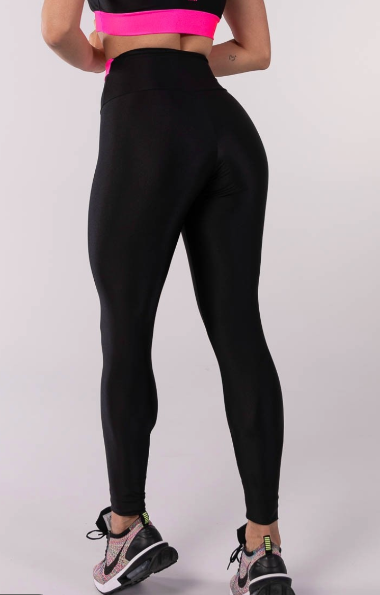 Legging Negra y Rosa